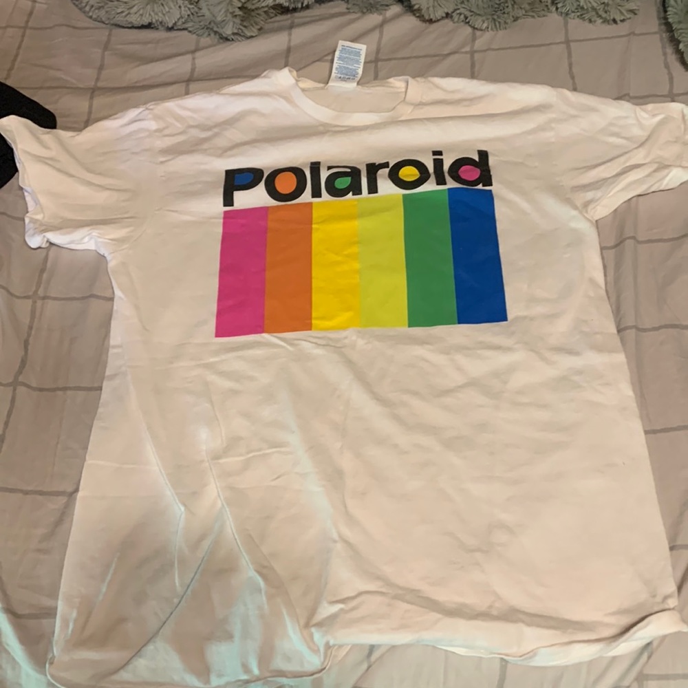 polaroid rainbow decal mens Medium